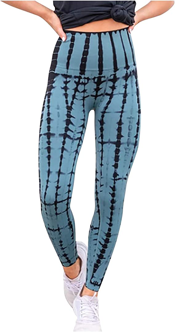 Girls Tie Dyed High Waist Butt Lift Booty Yoga Tights By YELETE (TT-005)