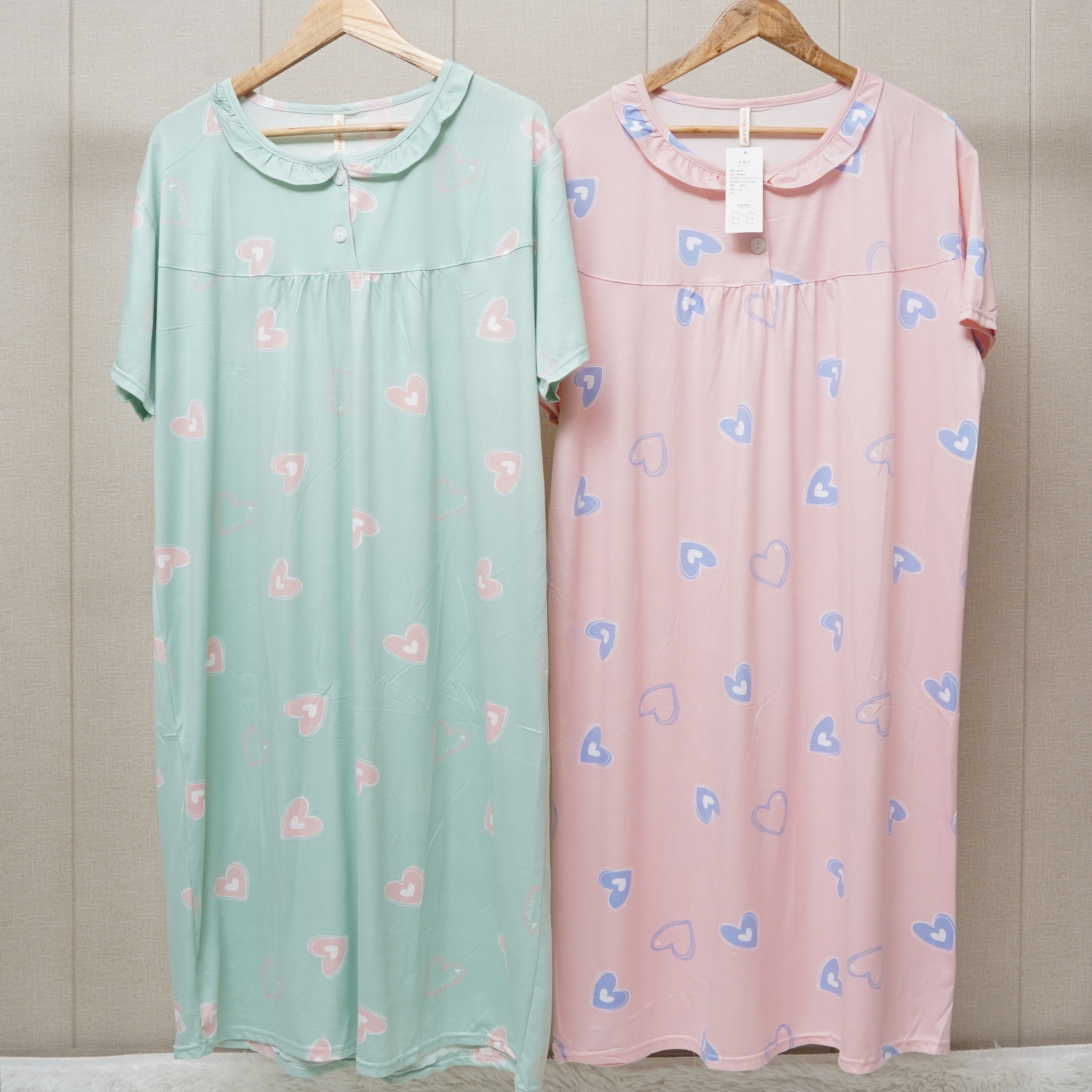 Heart  printed long T-shirt