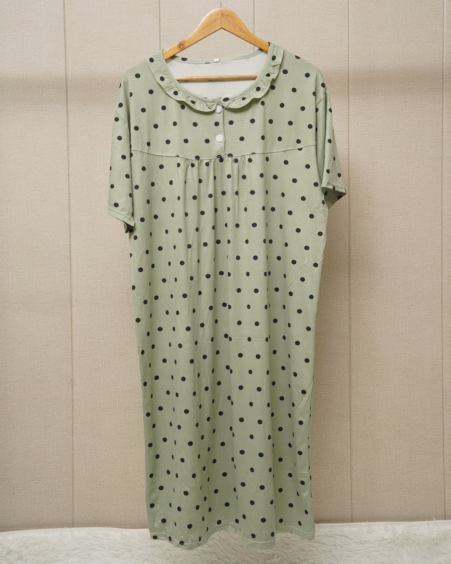 black doted long T-shirt